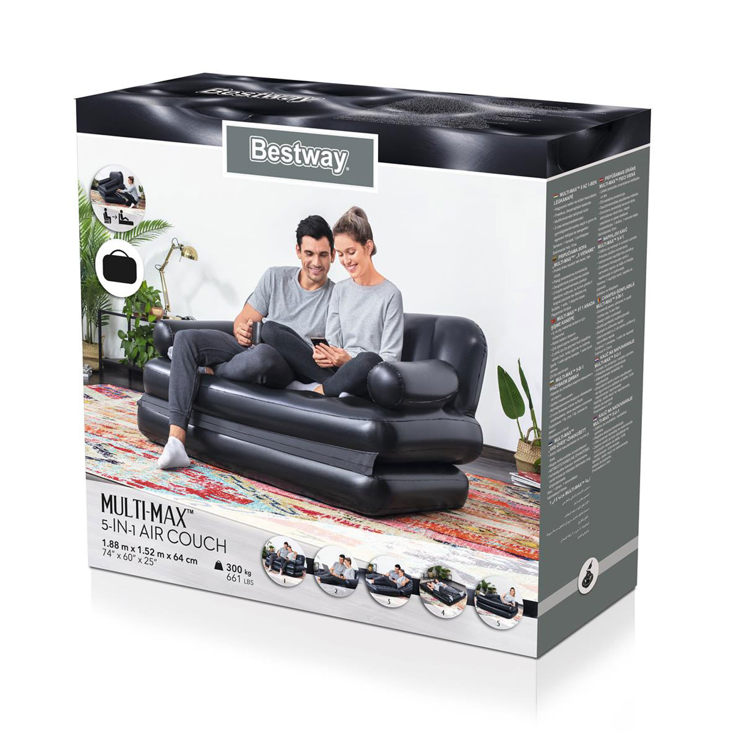 Bestway Luftsofa Multi-Max 5-in-1 Air Couch 188 x 152 x 64cm