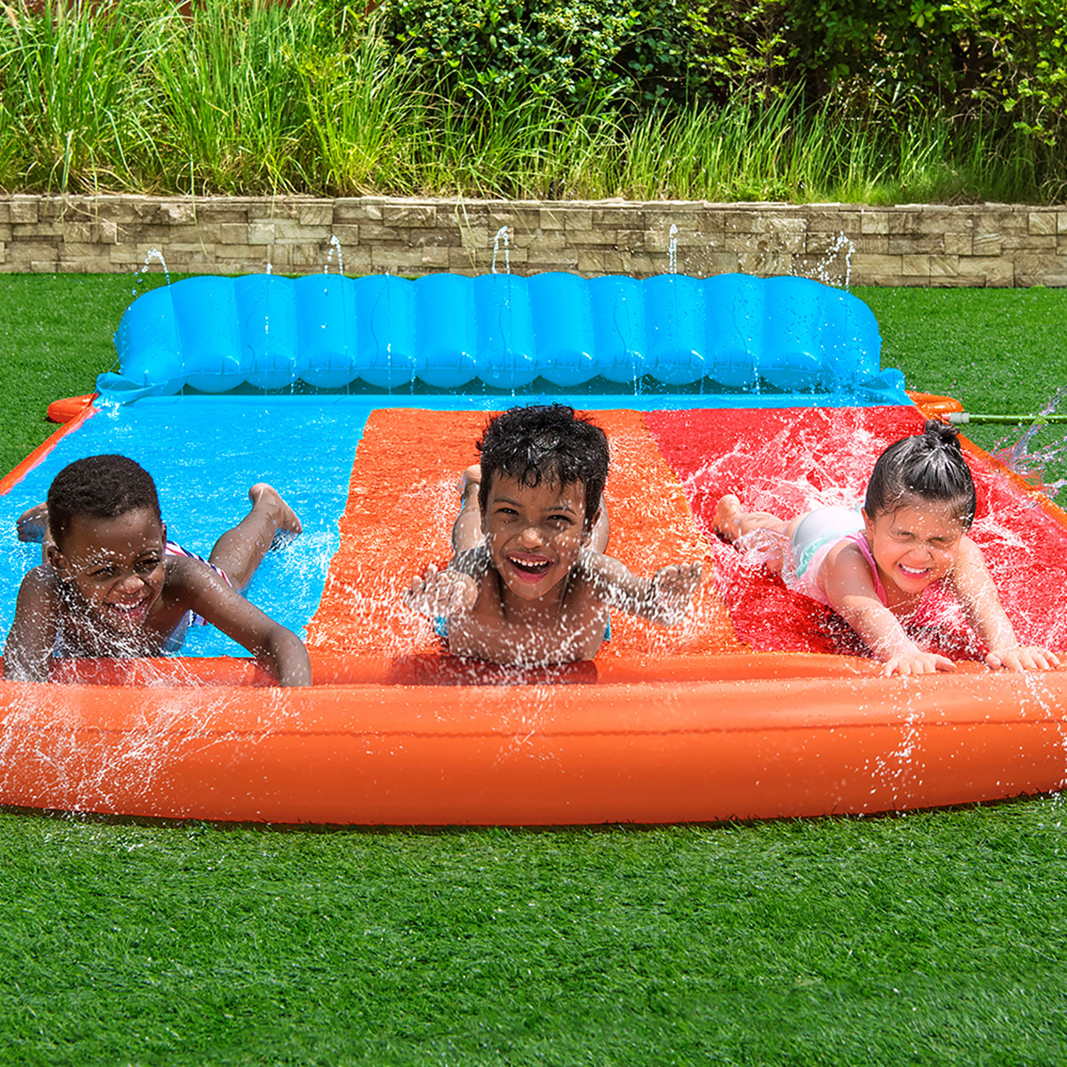 Bestway Wasserrutsche 472 x 207,5 x 30,5 cm Tsunami Splash Ramp | für 3 Personen