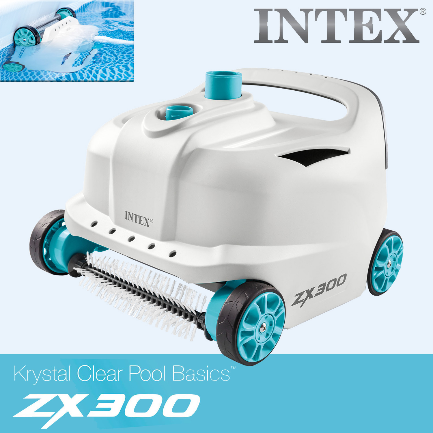 Intex Auto Pool Cleaner ZX300 | Boden- und Wandsauger | Venturi-Prinzip | inkl. 650 cm Poolschlauch