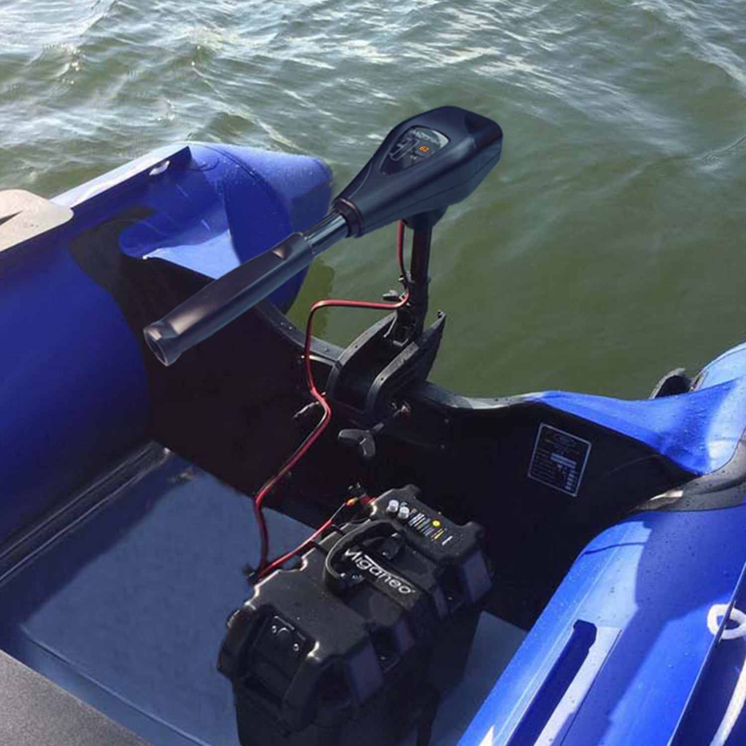 Miganeo Elektromotor TRS 55 | 624 W | 12 V | Bootsmotor für Schlauchboote