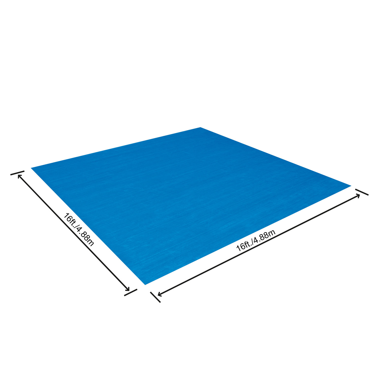 Bestway Pool Bodenplane 488 x 488 cm | blau | Polyethylen | für Pools bis Ø 457 cm