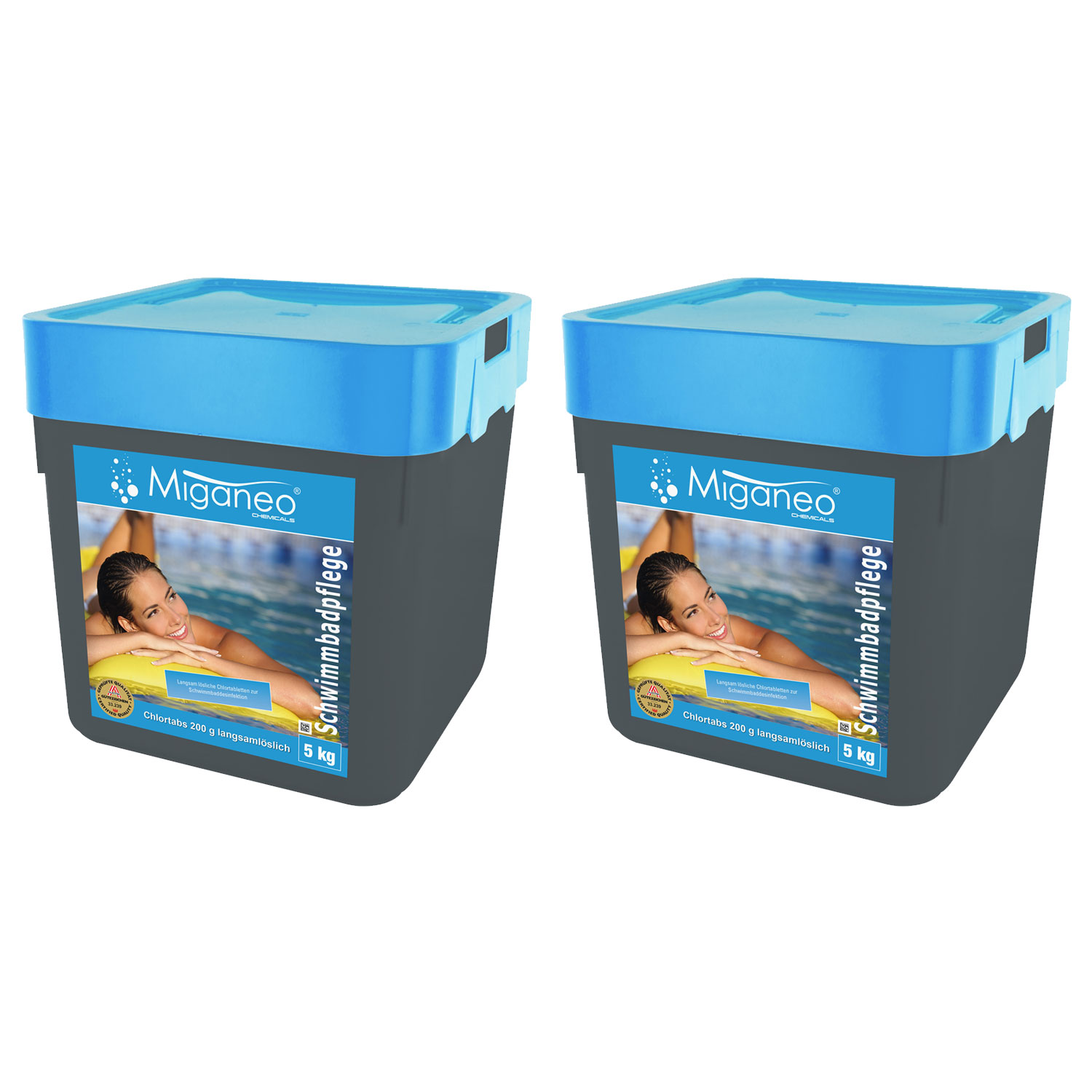 Miganeo Chlortabs | langsamlösliche 200 g Tabletten | 2 x 5 kg