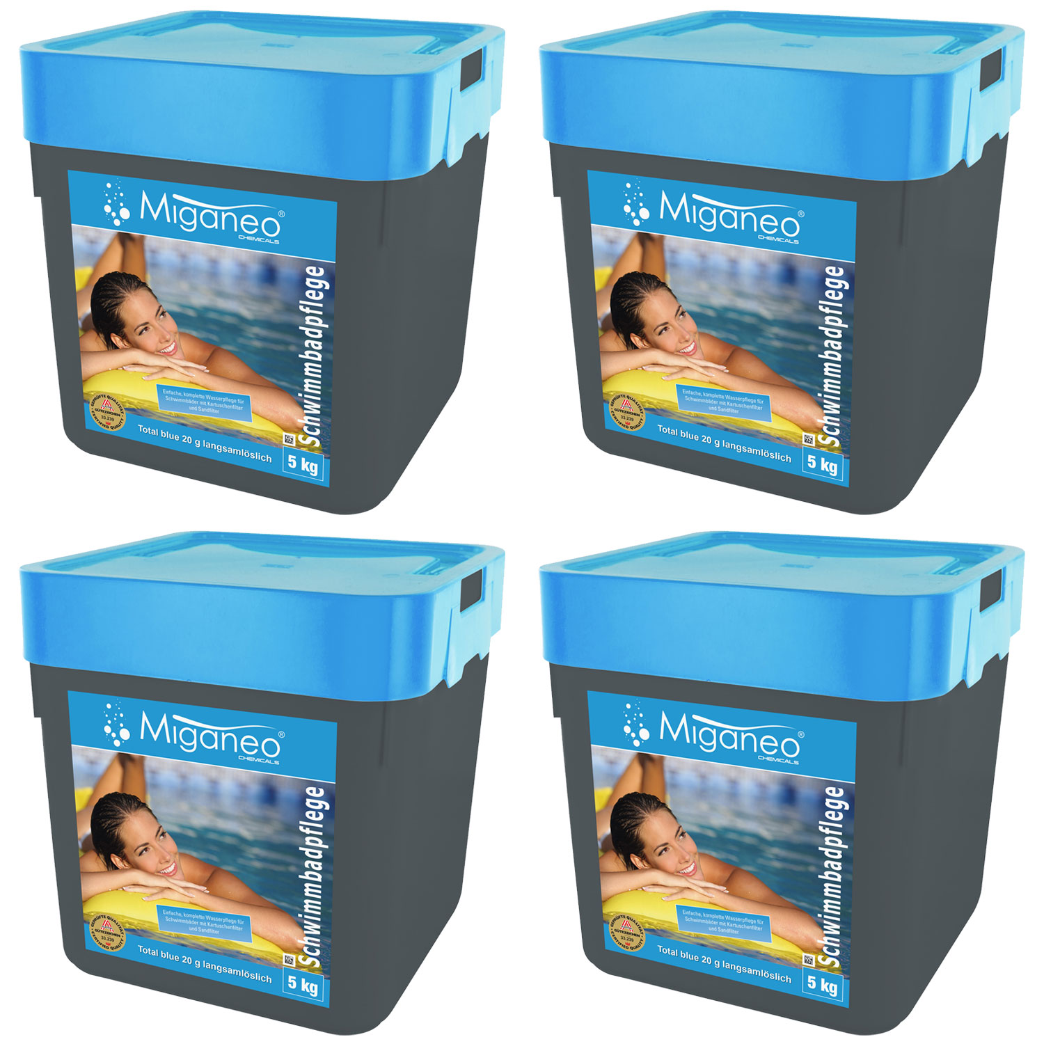 Miganeo Total Blue Multitabs | langsamlösliche 20 g Tabletten | 4 x 5 kg