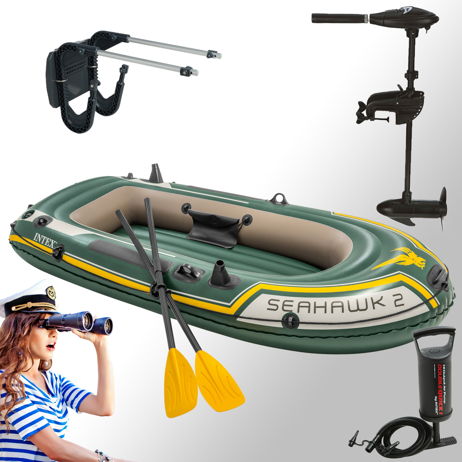 Intex Schlauchboot Seahawk 2 Komplettset