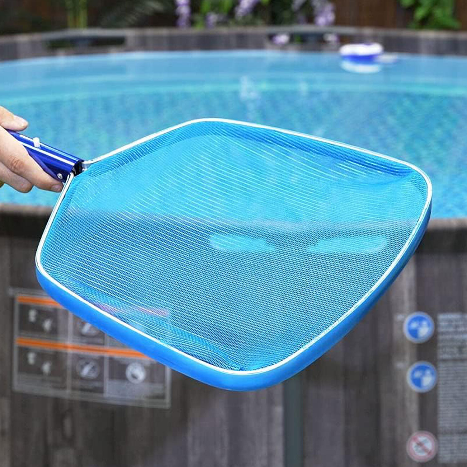 Poolpanda Poolreiniger Set XL | Poolkescher feinmaschig - Poolbürsten - Teleskopstange