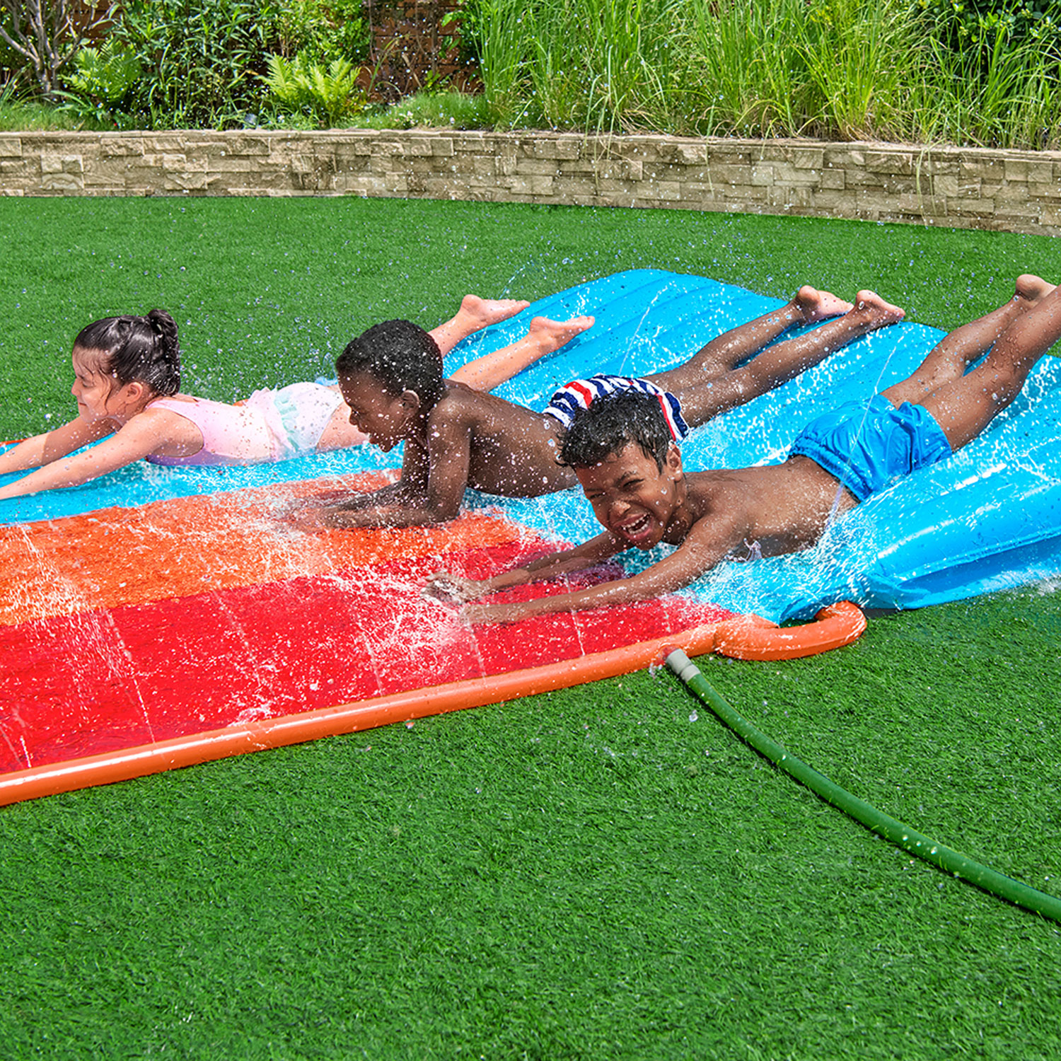 Bestway Wasserrutsche 472 x 207,5 x 30,5 cm Tsunami Splash Ramp | für 3 Personen