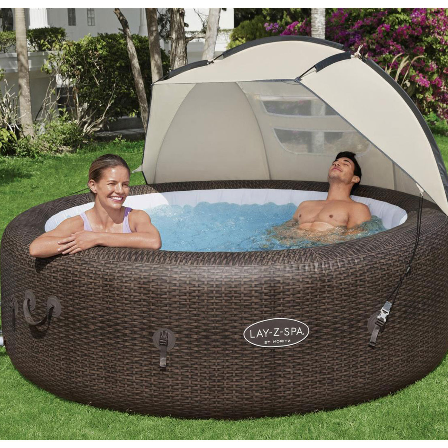 Bestway Whirlpool Sonnenschutzdach Lazy Spa Canopy 183 x 94 x 109 cm
