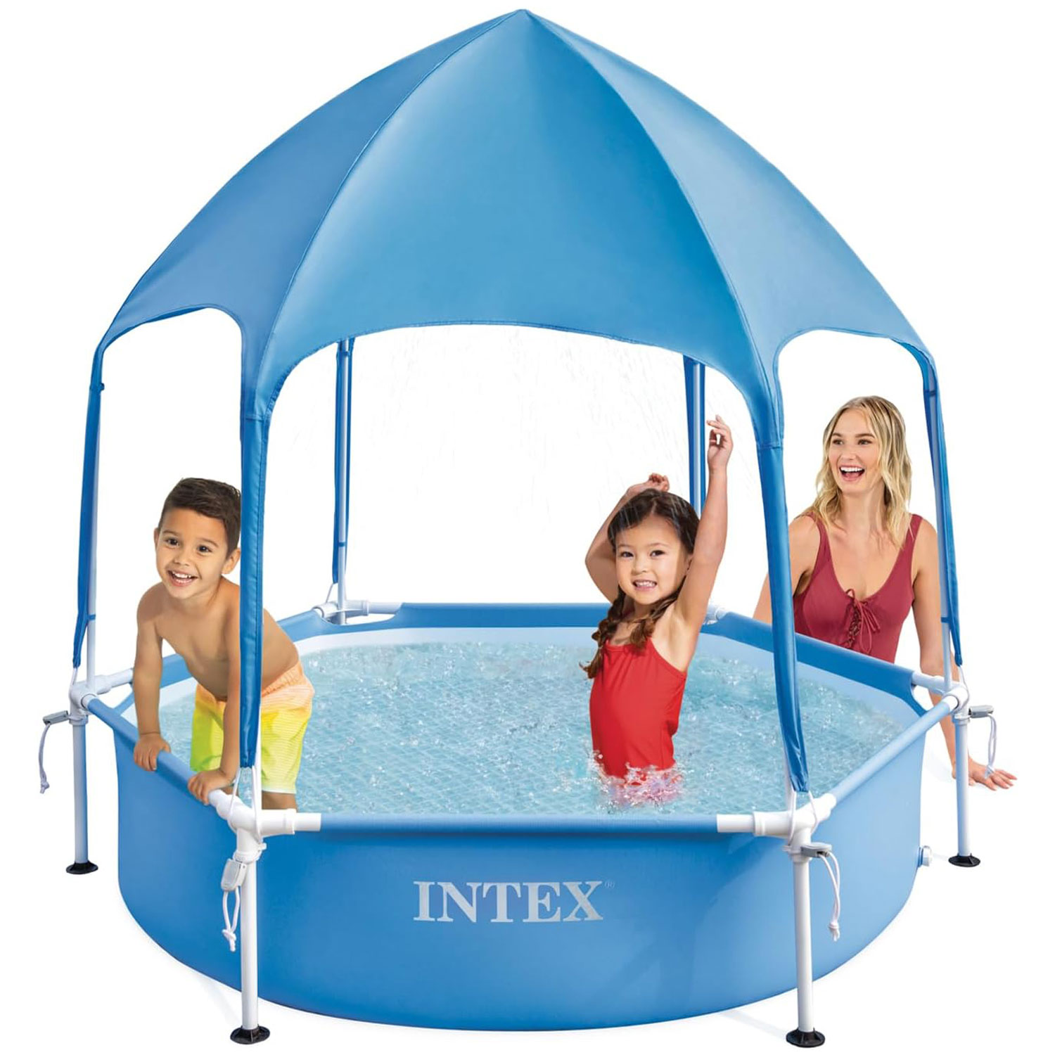 Intex Frame Pool 183 x 38 cm | Kinderpool mit Sonnendach