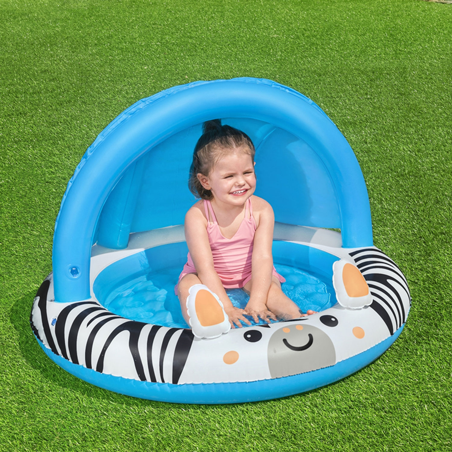 Bestway Planschbecken Ø 97 x 66 cm Safari | mit Sonnendach