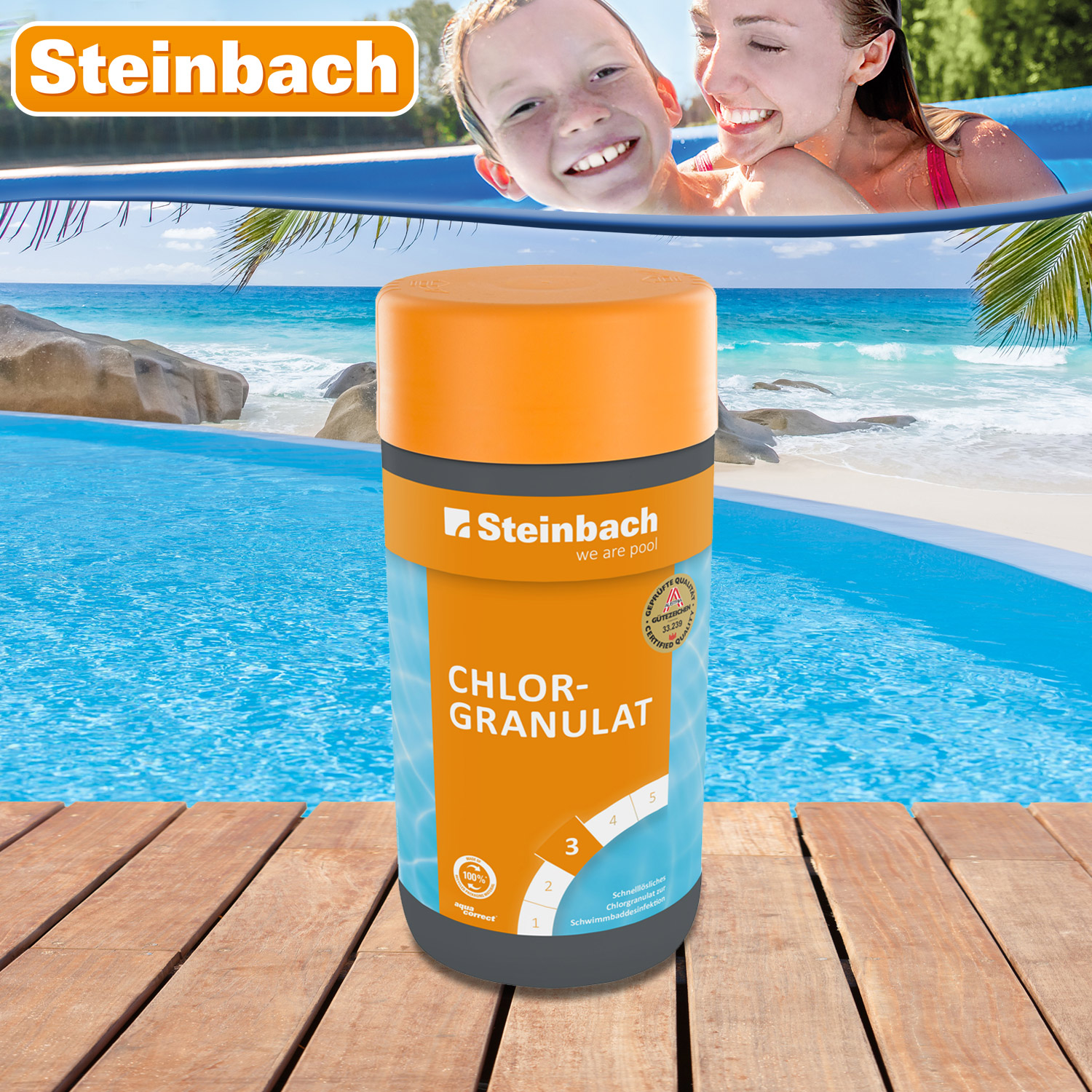 Steinbach Chlorgranulat | schnelllöslich | 1 kg